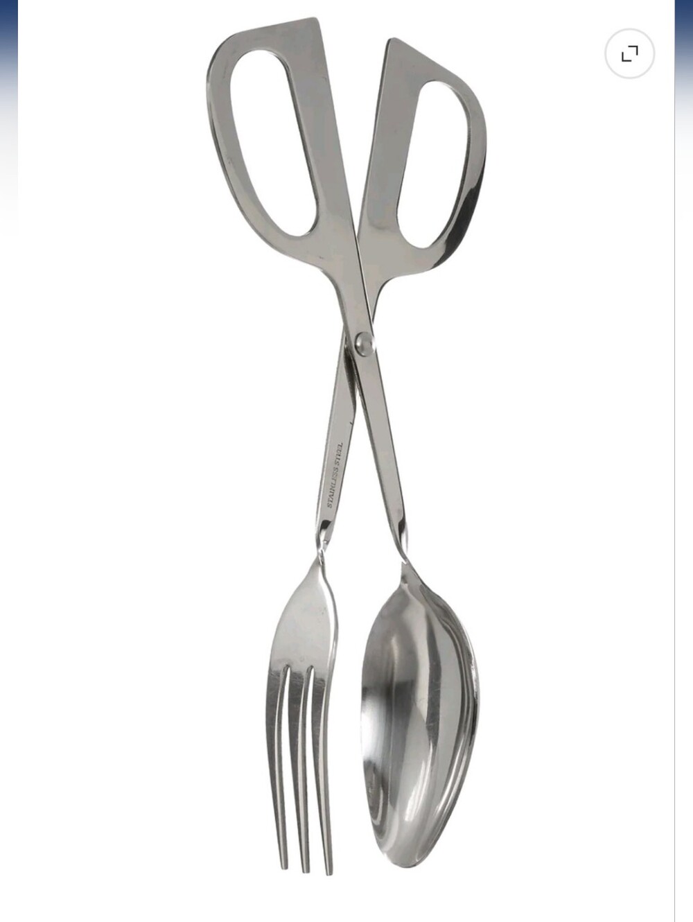 Stainless Steel Serving Scissor Tongs - Silver